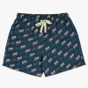 Men Howlin' | Smiling Shorts - Azzuro Howlin' Piano Hemp Print